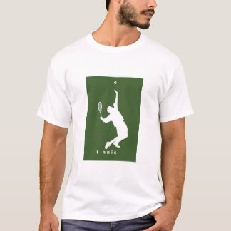 Tennis player hitting a serve - T shirt