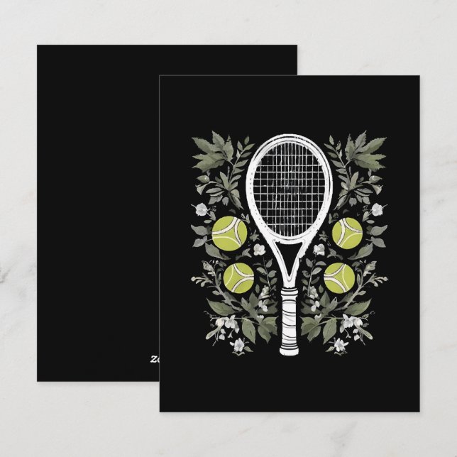 Tennis Player Holiday Card (Front/Back)