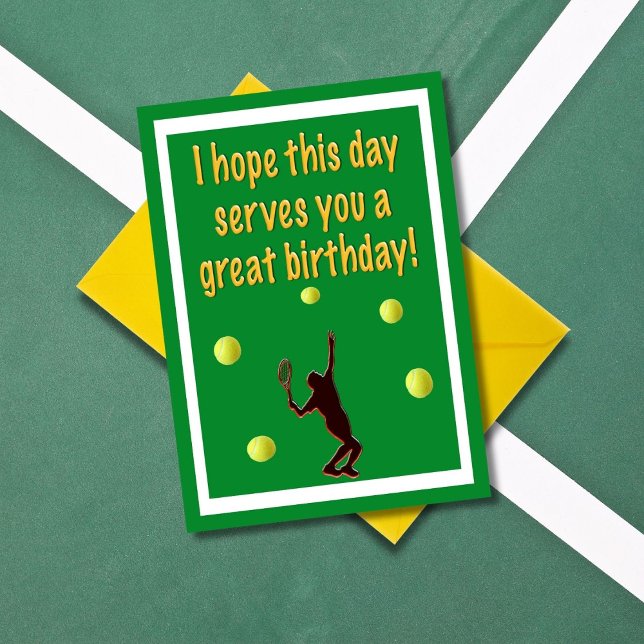 Tennis Player I Hope Serves You A Great Birthday Card (Creator Uploaded)
