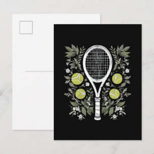 Tennis Player Invitation Postcard