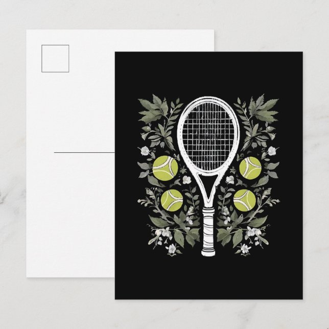 Tennis Player Invitation Postcard (Front/Back)