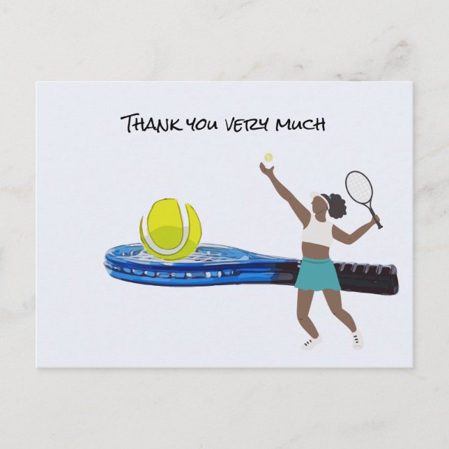 Tennis Player is playing tennis  Postcard (Front)