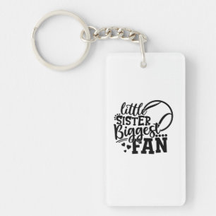 Tennis Player   Little Sister Biggest Fan Tennis Key Ring