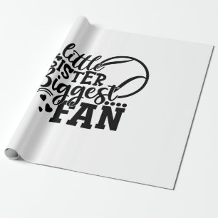 Tennis Player Little Sister Biggest Fan Tennis Wrapping Paper