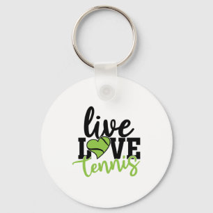 Tennis Player Live Love Tennis Key Ring