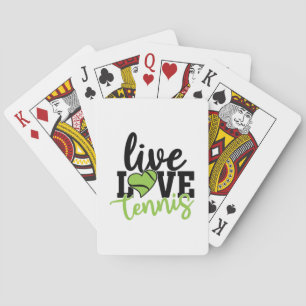 Tennis Player Live Love Tennis Playing Cards