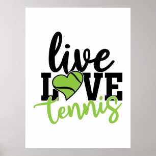 Tennis Player   Live Love Tennis Poster