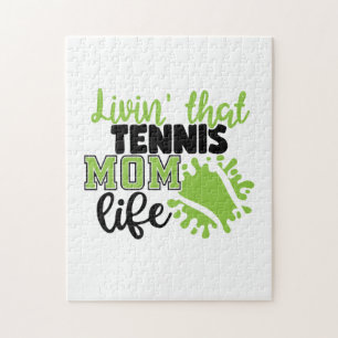 Tennis Player Livin That Tennis Mum Life Jigsaw Puzzle