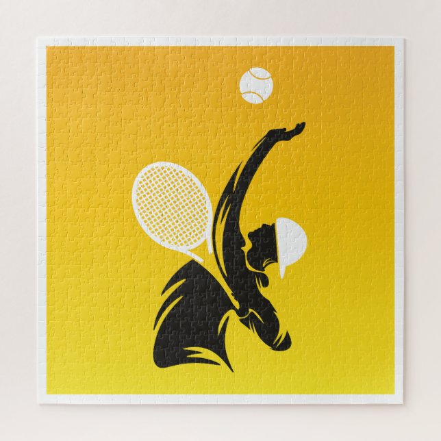 Tennis player logo puzzle (Vertical)