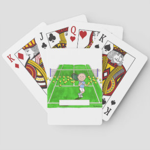 Tennis Player, Male - Personalised Cartoon Playing Cards