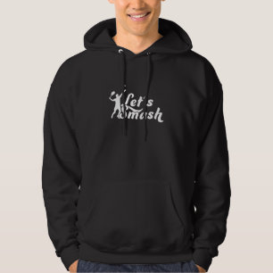 Tennis Player Man Silhouette Serve Smash Tennis To Hoodie