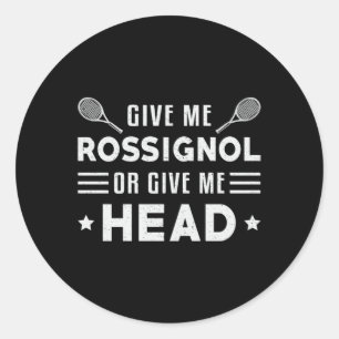 Tennis Player Match Sports Racket Court Funny Gift Classic Round Sticker