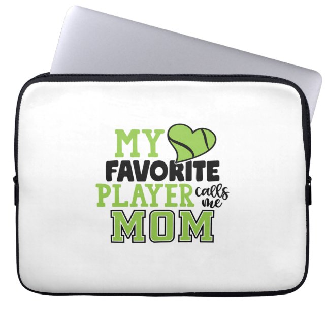 Tennis Player | My Favourite Player Calls Me Mum Laptop Sleeve (Front)