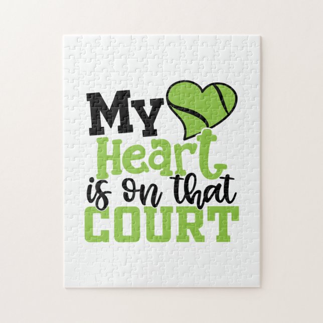 Tennis Player | My HeartIs On That Court Jigsaw Puzzle (Vertical)