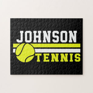 Tennis Player NAME Ball Game Court Personalised Jigsaw Puzzle