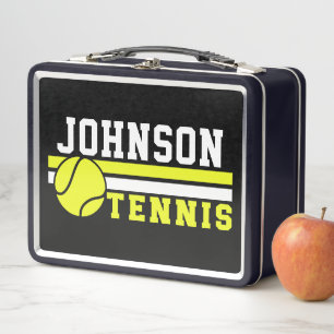 Tennis Player NAME Ball Game Court Personalised Metal Lunch Box