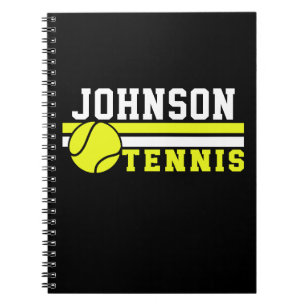 Tennis Player NAME Ball Game Court Personalised Notebook