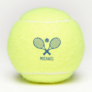Tennis Player Name Monogram Personalised Tennis Balls