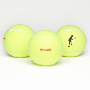 Tennis player personalised balls