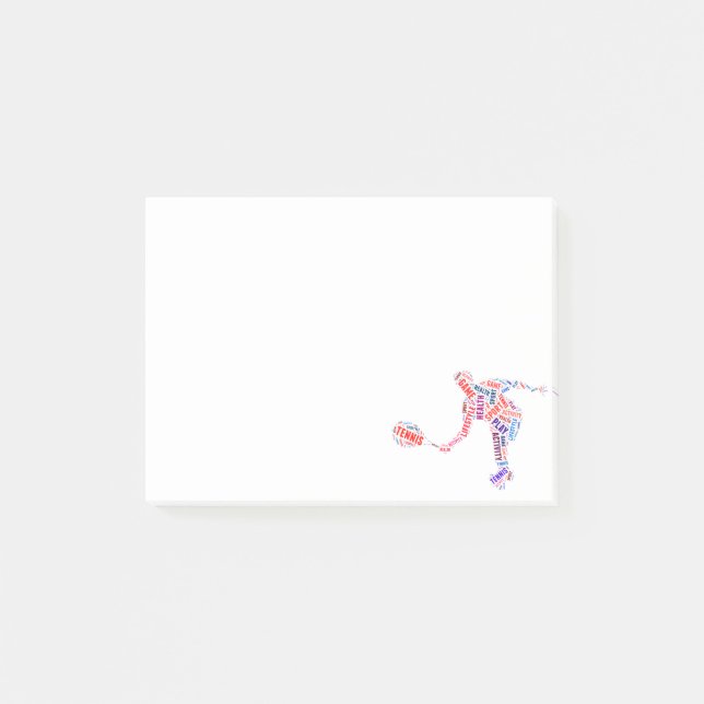 Tennis player post-it notes (Front)