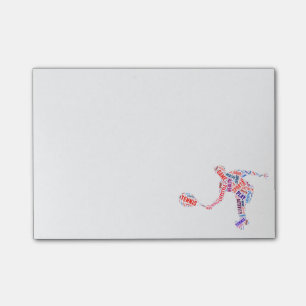 Tennis player post-it notes