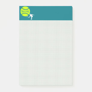 Tennis player post-it notes