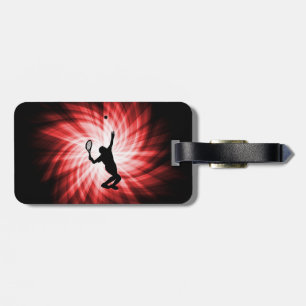 Tennis Player; Red Luggage Tag