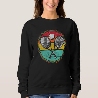 Tennis Player Retro Sunset Racquet Ball Coach 80s  Sweatshirt