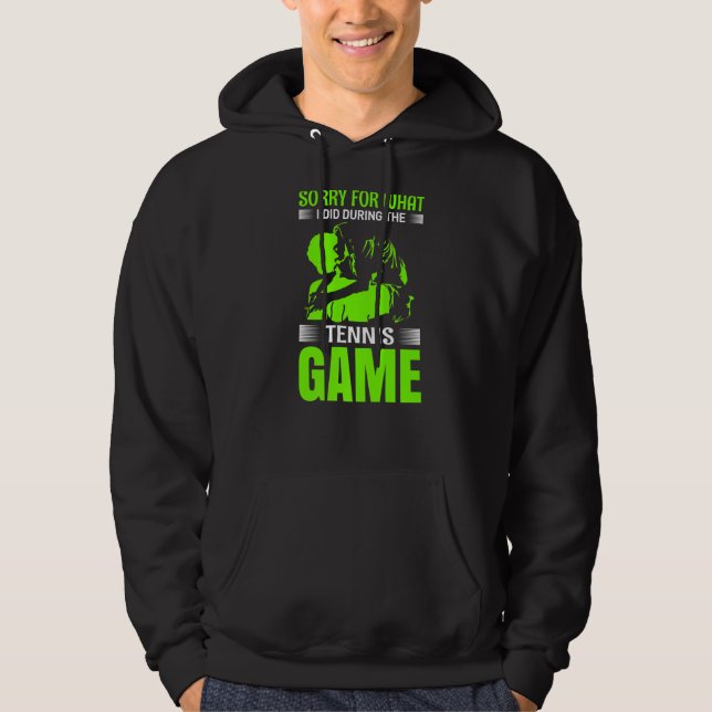 Tennis Player Retro Sunset Tennis Racquet & Ball C Hoodie (Front)