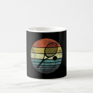 Tennis Player Retro Sunset Tennis Racquet & Ball Coffee Mug