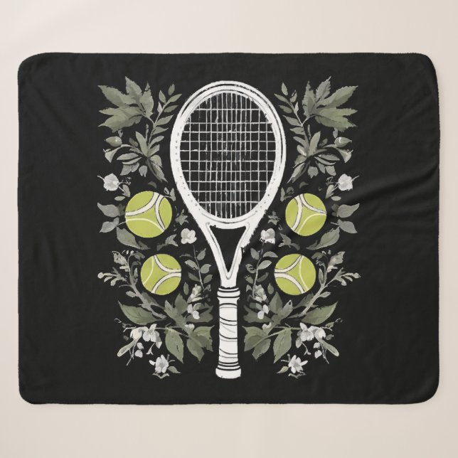 Tennis Player Sherpa Blanket (Front (Horizontal))