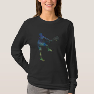 Tennis Player Silhouette Funny Sports Coach Fan Ga T-Shirt