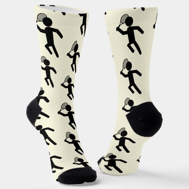 Tennis Player Sports Socks (Angled)