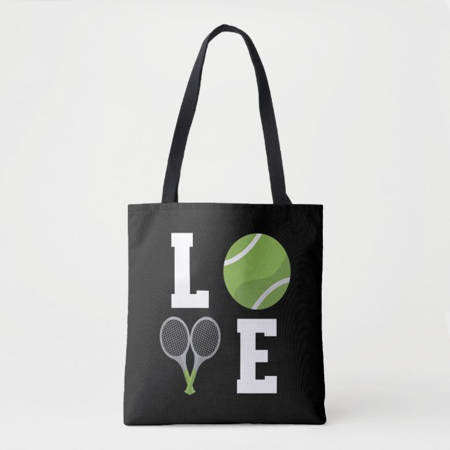 Tennis Player Tennis Ball and Rackets Tote Bag (Front)