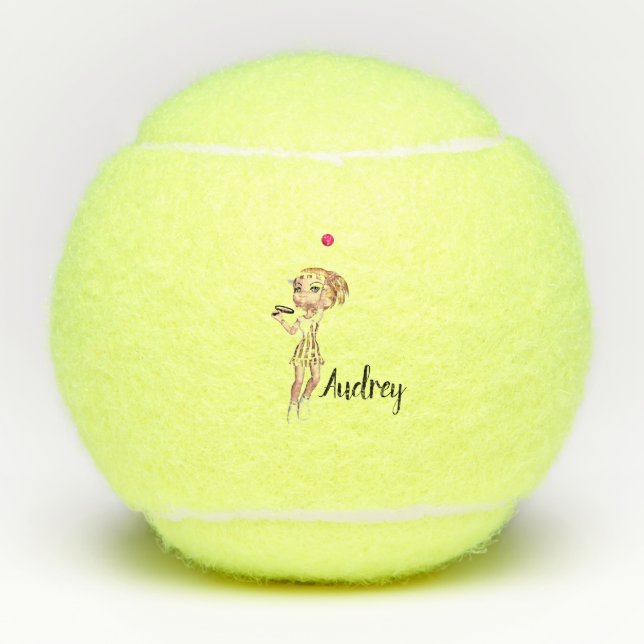 Tennis Player Tennis Balls (Front)