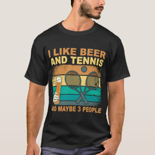 tennis player tennis racket tennis beer T-Shirt