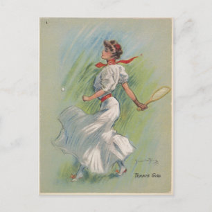 Tennis Player Vintage Postcard