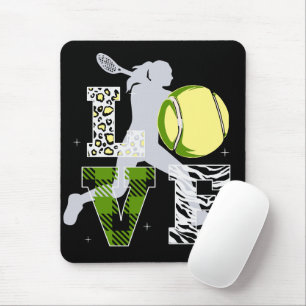 Tennis Player with LOVE for Tennis Coach Mouse Pad