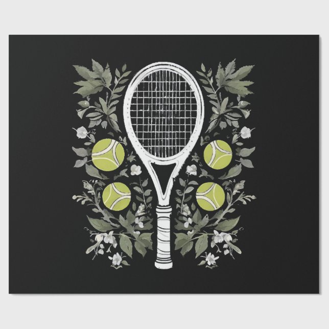 Tennis Player Wrapping Paper (Flat)