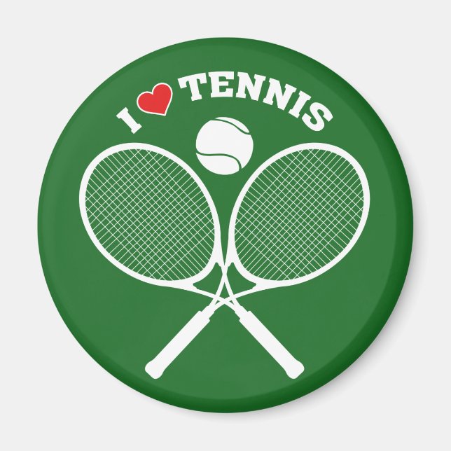 Tennis Players, I Love Tennis, Tennis Magnet (Front)