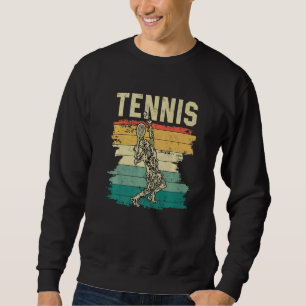 Tennis Players Vintage Court Sports Fanatic Sweatshirt