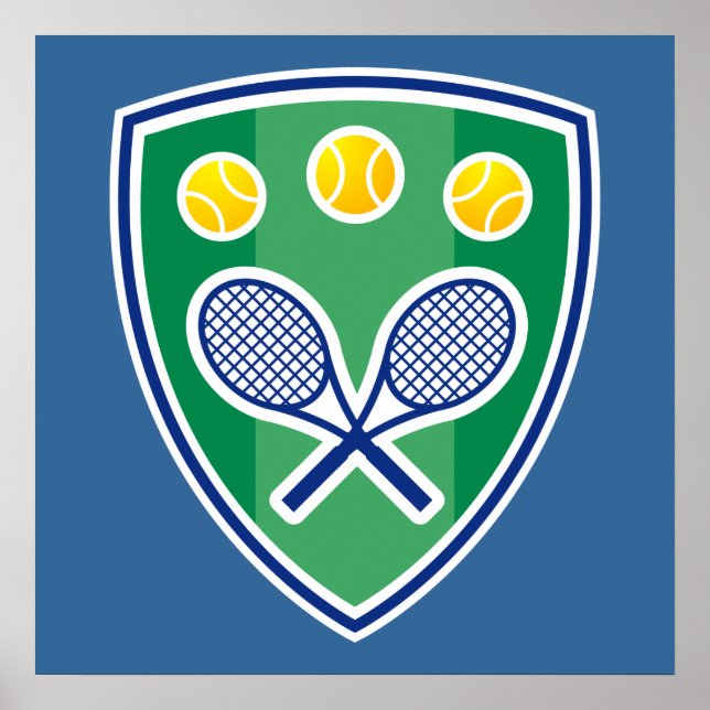 Tennis Poster with tennis racket emblem (Front)