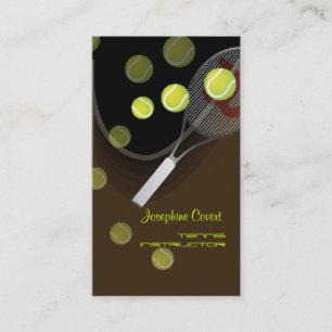 Tennis pro, tennis instructors business cards