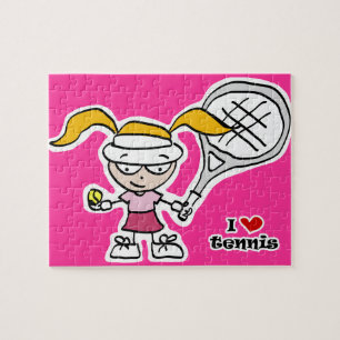 Tennis puzzle gift for girls