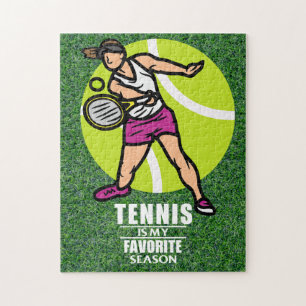 Tennis Puzzles with funny saying for player