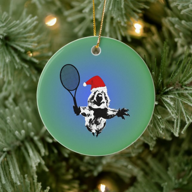 Tennis Quokka Christmas Ornament (Tree)
