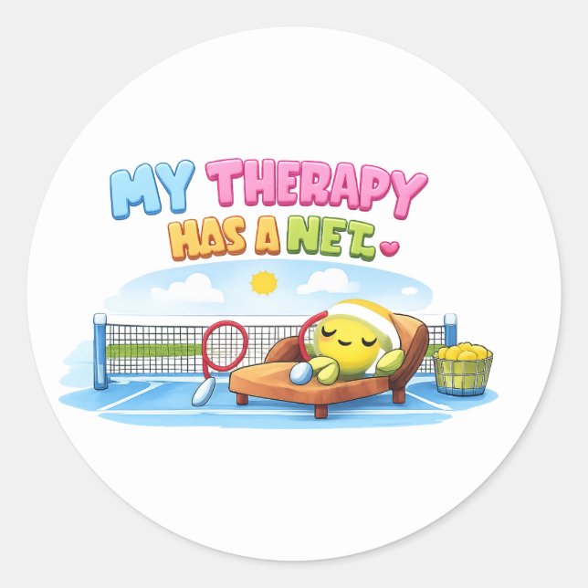 Tennis Quote Sticker (Front)