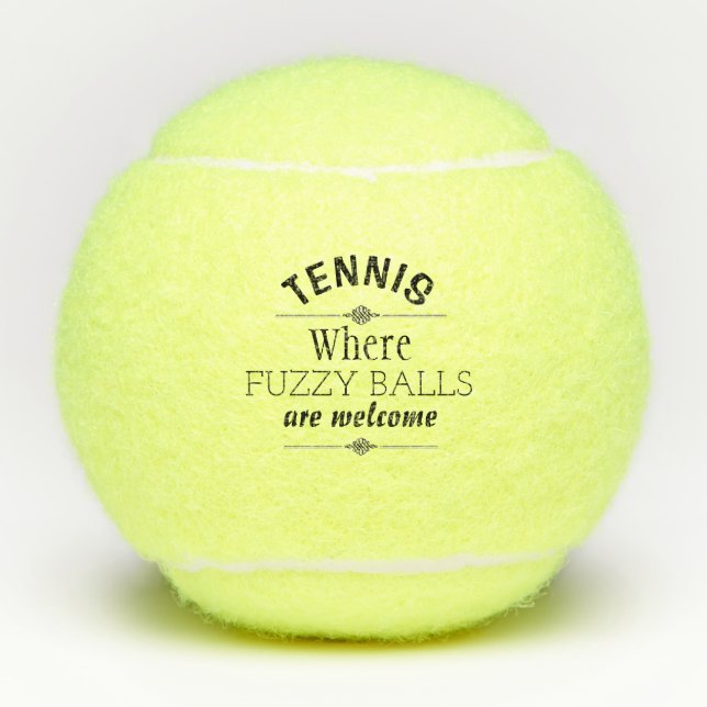 Tennis Quote Tennis Balls (Front)