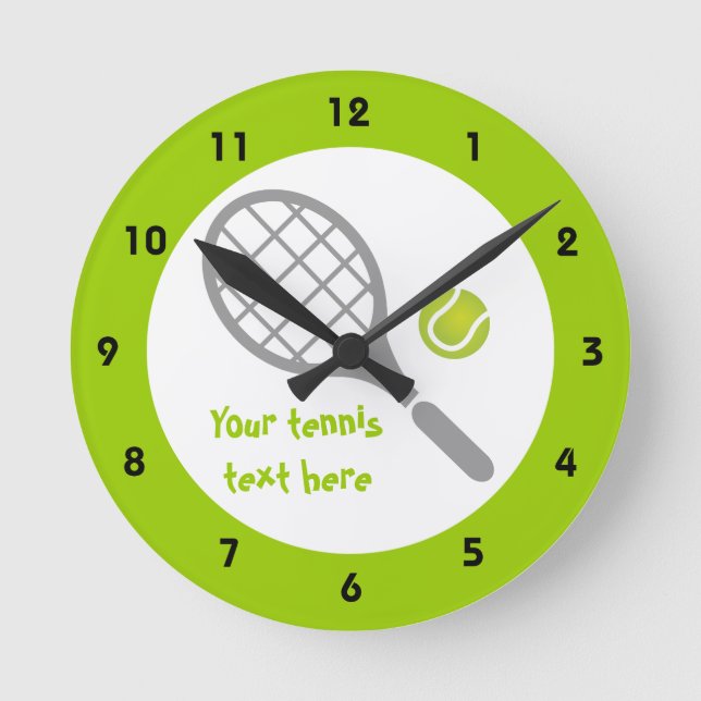 Tennis racket and ball custom round clock (Front)