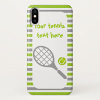 Tennis racket and ball green stripes